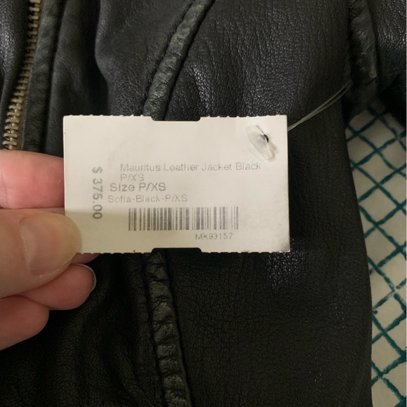 Distressed Leather Biker Jacket Mauritius Sofia Jacket XS NEW RARE - Picture 13 of 15